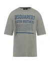 Dsquared2 Man T-shirt Sage Green Size L Cotton, Polyester In Sage Green