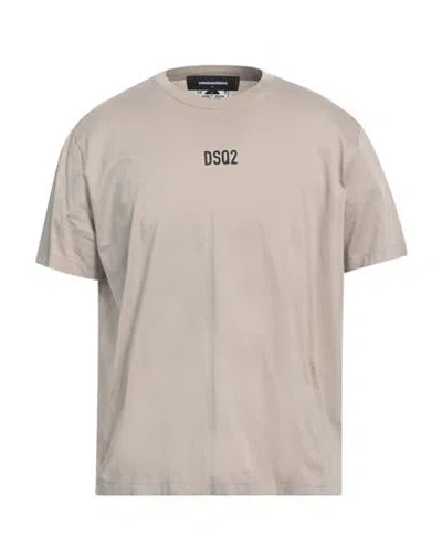 Dsquared2 Man T-shirt Sand Size Xxxl Cotton In Beige