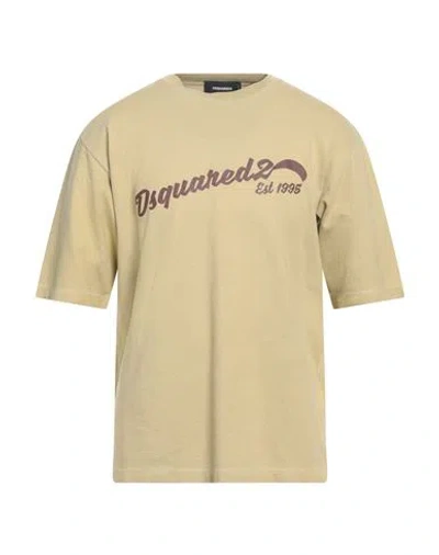 Dsquared2 Man T-shirt Sand Size L Cotton, Viscose In Beige