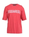 Dsquared2 Man T-shirt Tomato Red Size M Cotton