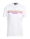 Dsquared2 Man T-shirt White Size L Cotton In White