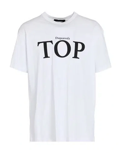Dsquared2 Man T-shirt White Size L Cotton