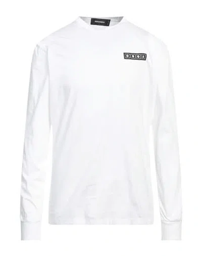 Dsquared2 Man T-shirt White Size L Cotton