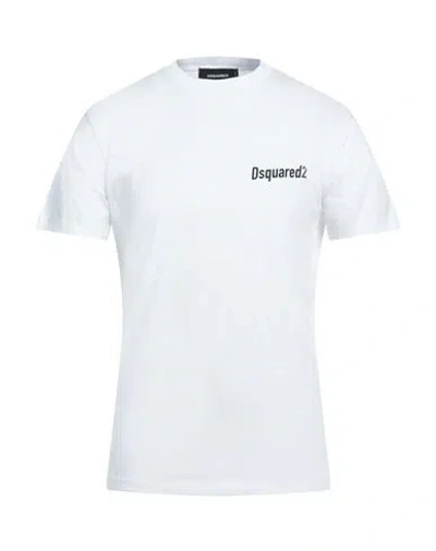 Dsquared2 Man T-shirt White Size L Cotton