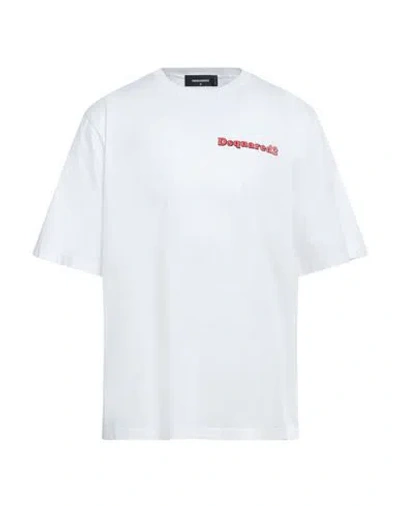 Dsquared2 Man T-shirt White Size L Cotton