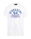 Dsquared2 College Printed Cotton Jersey T-shirt In White
