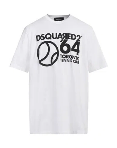 Dsquared2 Man T-shirt White Size L Cotton