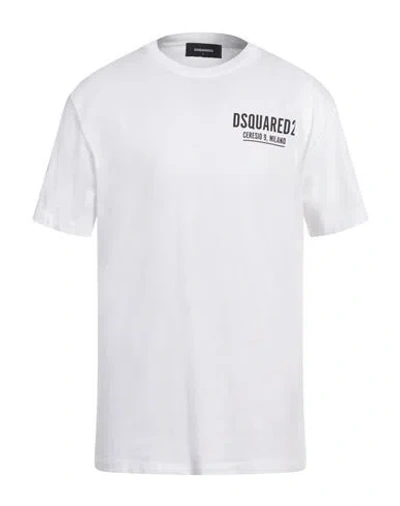 Dsquared2 Man T-shirt White Size L Cotton
