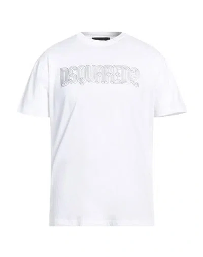 DSQUARED2 DSQUARED2 MAN T-SHIRT WHITE SIZE L COTTON
