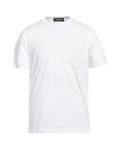 DSQUARED2 DSQUARED2 MAN T-SHIRT WHITE SIZE L COTTON