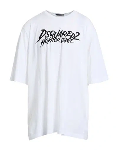 Dsquared2 Man T-shirt White Size L Cotton