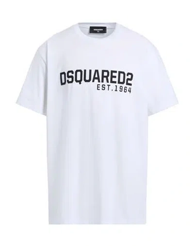 Dsquared2 Man T-shirt White Size L Cotton
