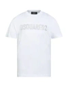 Dsquared2 Man T-shirt White Size L Cotton