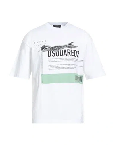 Dsquared2 Man T-shirt White Size L Cotton