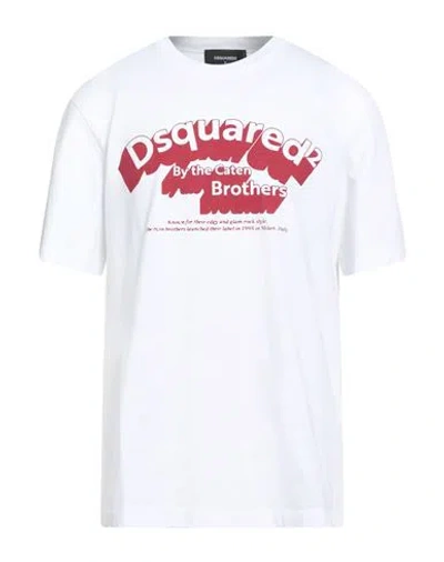 Dsquared2 Man T-shirt White Size L Cotton