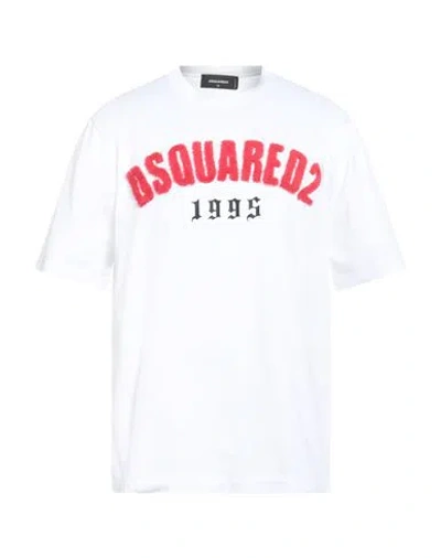 DSQUARED2 DSQUARED2 MAN T-SHIRT WHITE SIZE L COTTON
