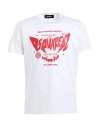 Dsquared2 Man T-shirt White Size L Cotton In White