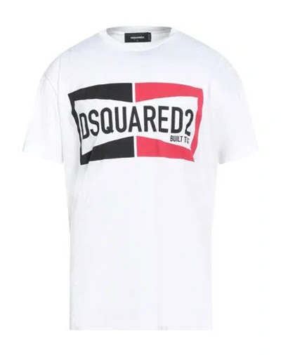 Dsquared2 Man T-shirt White Size L Cotton