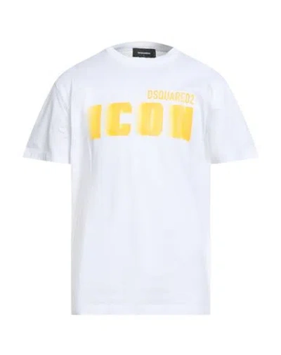 Dsquared2 Man T-shirt White Size L Cotton