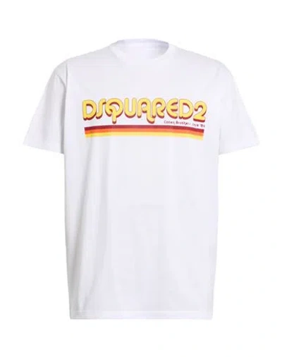 Dsquared2 Man T-shirt White Size L Cotton