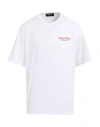 Dsquared2 Man T-shirt White Size L Cotton In White