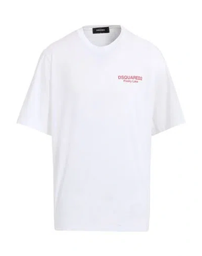 Dsquared2 Man T-shirt White Size L Cotton