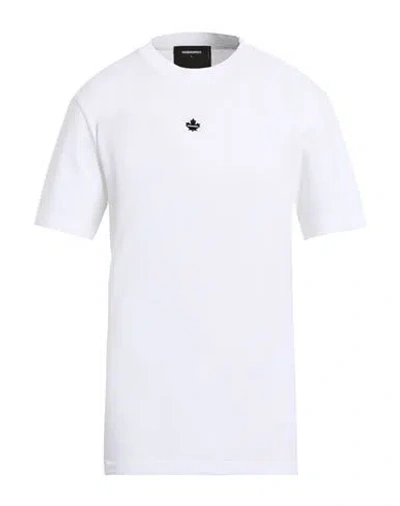 Dsquared2 Man T-shirt White Size L Cotton