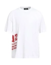 Dsquared2 Man T-shirt White Size L Cotton In White