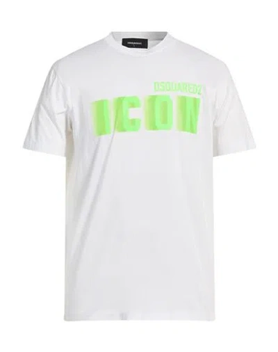 Dsquared2 Man T-shirt White Size L Cotton