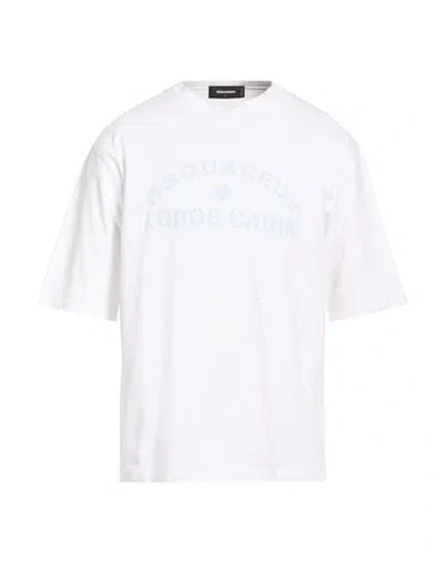 Dsquared2 Man T-shirt White Size L Cotton