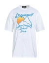 Dsquared2 Man T-shirt White Size Xl Cotton In White