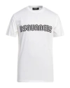 Dsquared2 Crewneck T-shirt With Logo Print In White