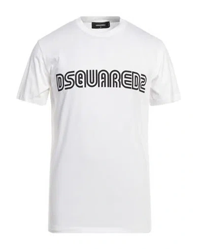 DSQUARED2 DSQUARED2 MAN T-SHIRT WHITE SIZE L COTTON
