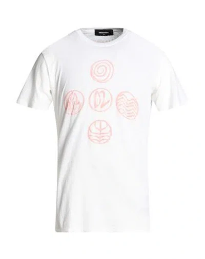 Dsquared2 Man T-shirt White Size Xxl Cotton