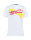 Dsquared2 Cotton Crew-neck T-shirt With Print In White