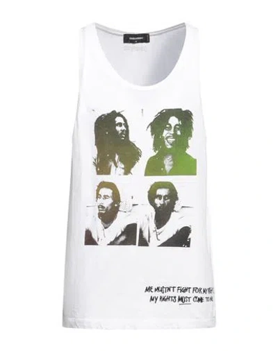 Dsquared2 Man T-shirt White Size M Cotton