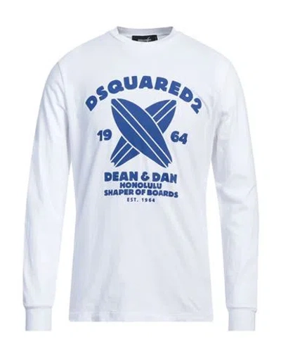 Dsquared2 Man T-shirt White Size L Cotton