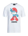Dsquared2 Man T-shirt White Size L Cotton