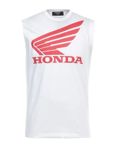 Dsquared2 Man T-shirt White Size L Cotton