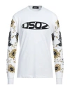 Dsquared2 Man T-shirt White Size L Cotton In White