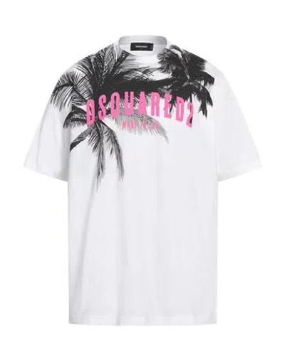 Dsquared2 Man T-shirt White Size L Cotton