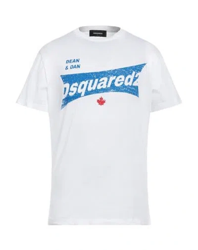 Dsquared2 Man T-shirt White Size L Cotton