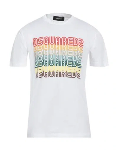 Dsquared2 Man T-shirt White Size L Cotton