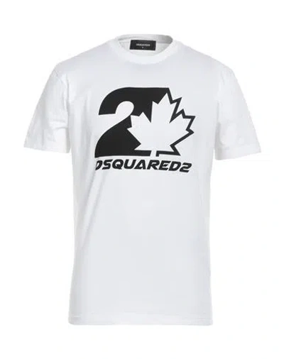 Dsquared2 Man T-shirt White Size L Cotton In White