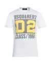 Dsquared2 Man T-shirt White Size L Cotton In White