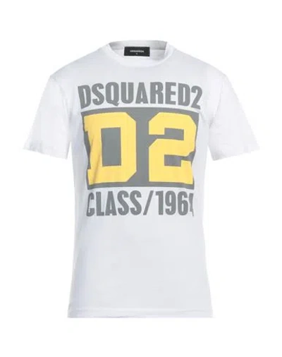 Dsquared2 Man T-shirt White Size L Cotton