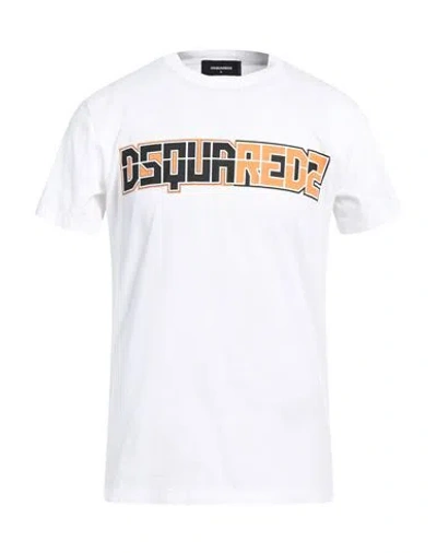 DSQUARED2 DSQUARED2 MAN T-SHIRT WHITE SIZE L COTTON
