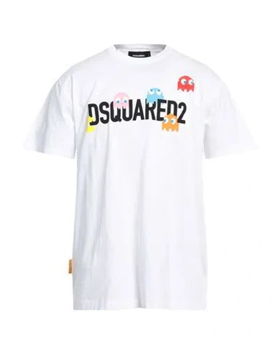 Dsquared2 Man T-shirt White Size L Cotton