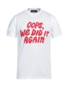 Dsquared2 Man T-shirt White Size L Cotton In White