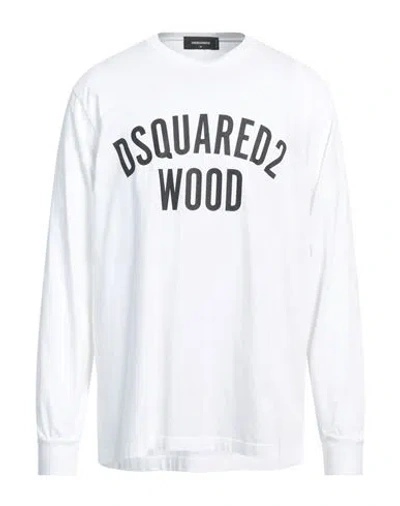 Dsquared2 Man T-shirt White Size L Cotton